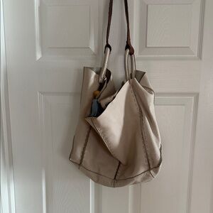 The Sak Cream and Brown Shoulder Bag